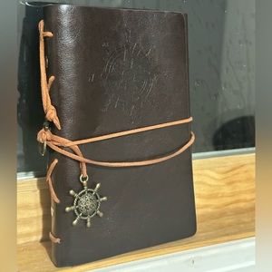 Vintage leather cover notebook